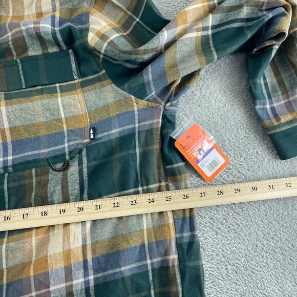 Bass Outdoor Mens XXL Rubber Plaid Stretch Flannel Shirt Long Sleeve NWT 4467 - Picture 7 of 10